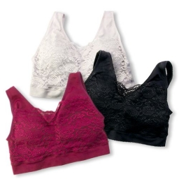 Кружевные бюстгальтеры «Ажур Бра» – 3 шт. в комплекте